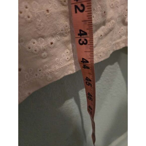 Barbour Women's Pink Eyelet Embroidered Midi Dress Size 6 Sleeveless - Picture 9 of 14